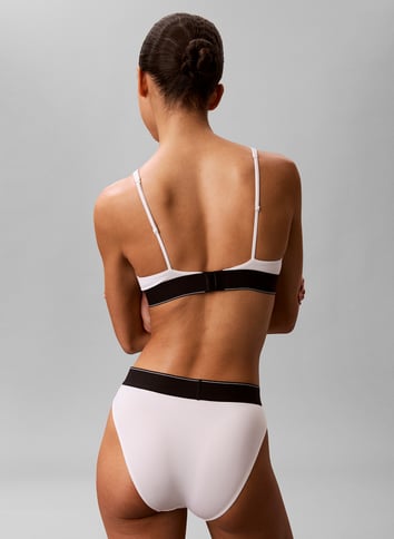 Monogram triangle bra CALVIN KLEIN UNDERWEAR White